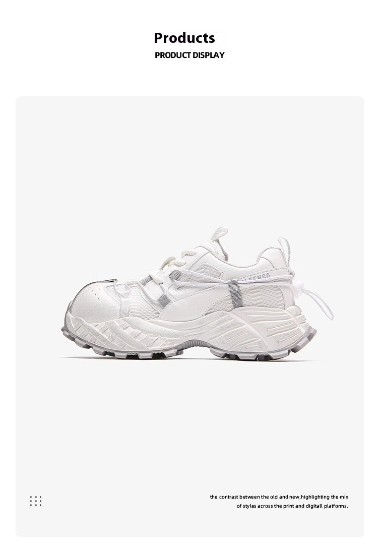 Breathable Mesh Foam Bottom Platform Dad Shoes