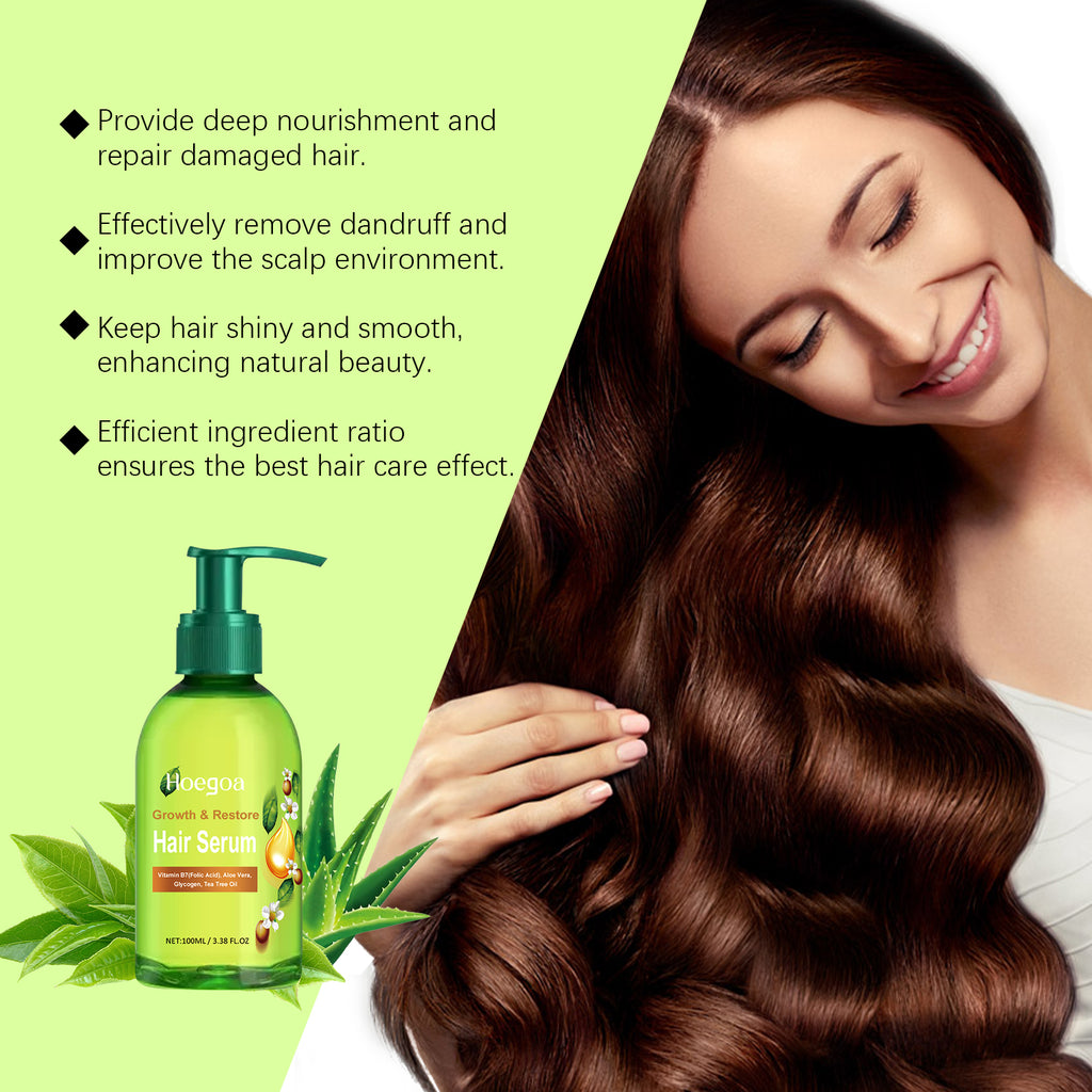 Hoegoa Hair Care Tea Tree Essential Oil Nourishes Hair Repair Dry Split Ends Dry Dry Leave-In Pure Tea Essential Oil