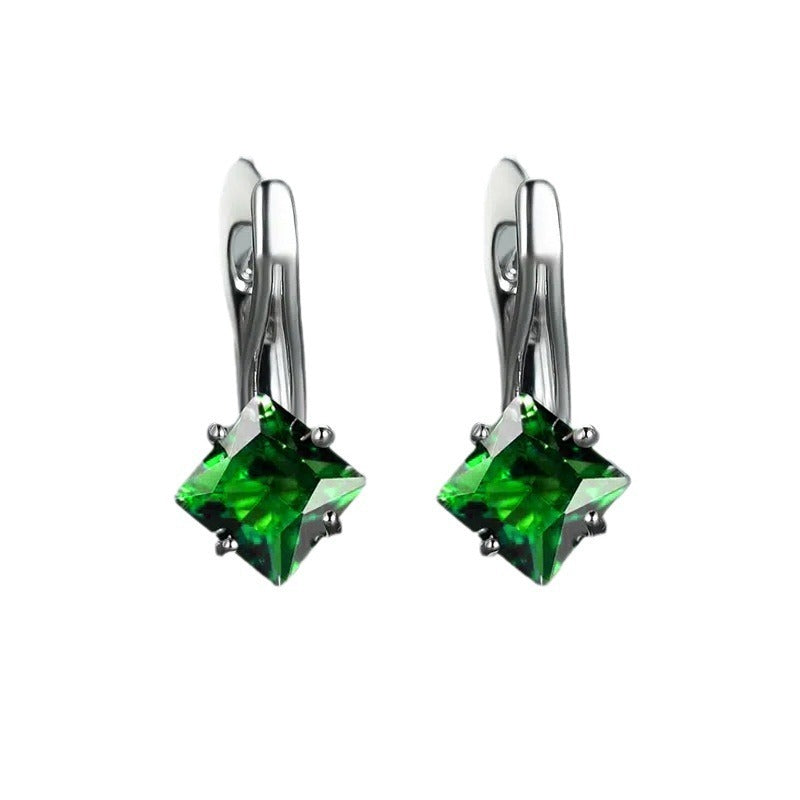 Light Luxury And Simplicity Diamond Design Earrings