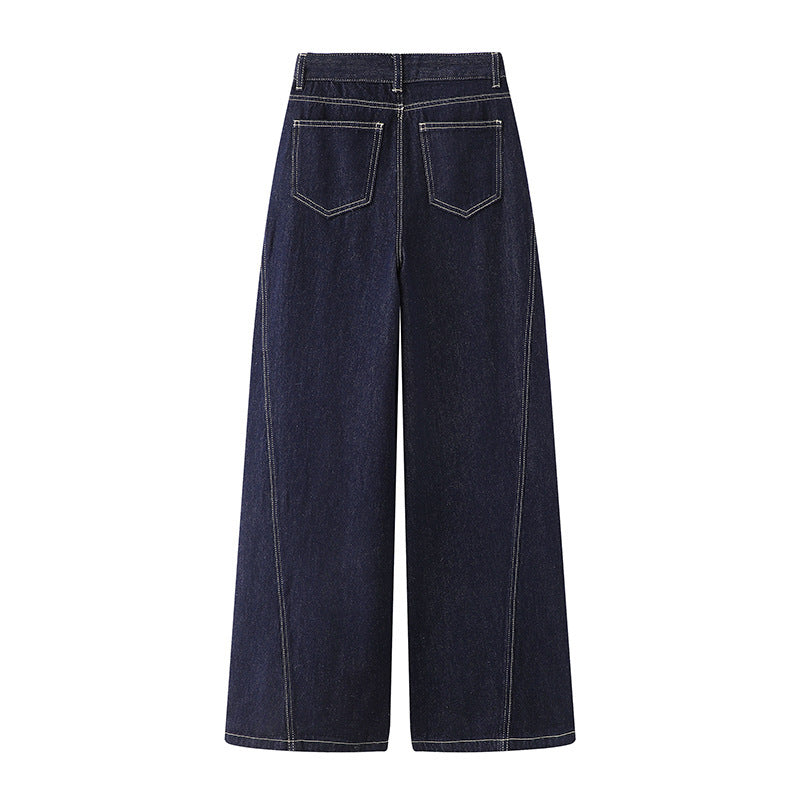 Spring And Autumn New High Waist Slimming And Straight Jeans For Women