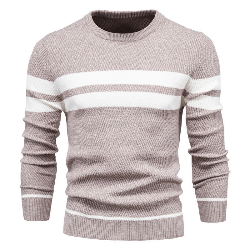 Men's Pullover Multi-color Round Neck Men's European-style Plus Size Sweater