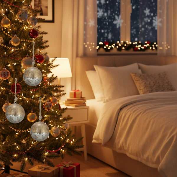 4PCS Set Christmas Hanging Ball Ornaments Wooden Tree Decorations Festive Holiday Party Decor Xmas Tree Accessories FBA Shipment