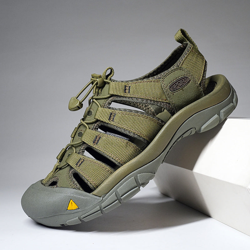 Men's Thick Bottom Toe Cap Beach Upstream Plus Size Outdoor Casual Shoes