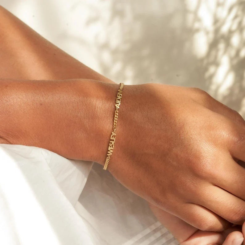 DIY Personalized Name Bracelet Cuban Chain
