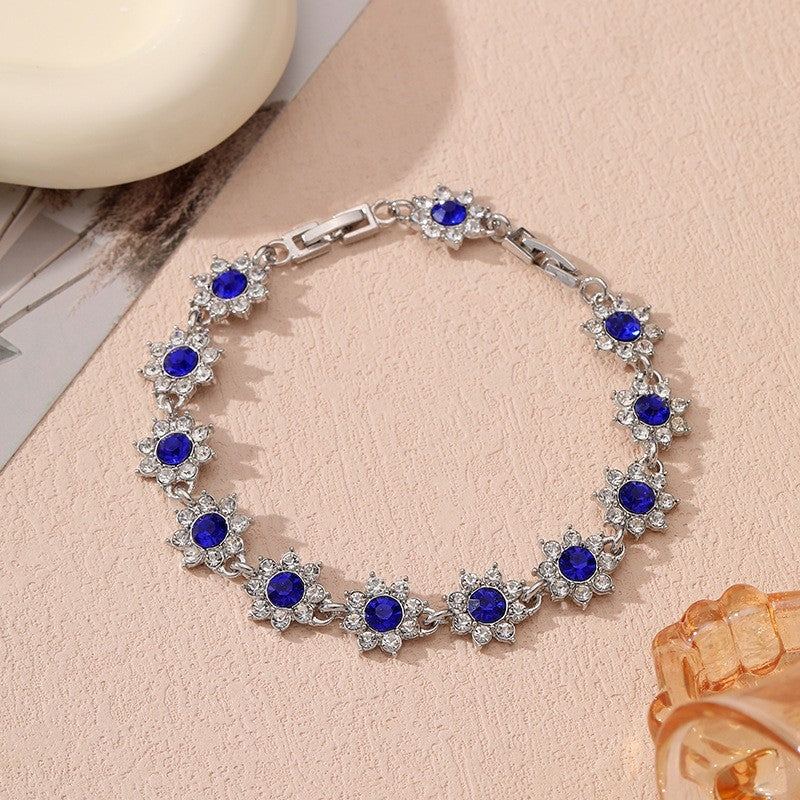 Affordable Luxury Style European And American Colored Gems Bracelet