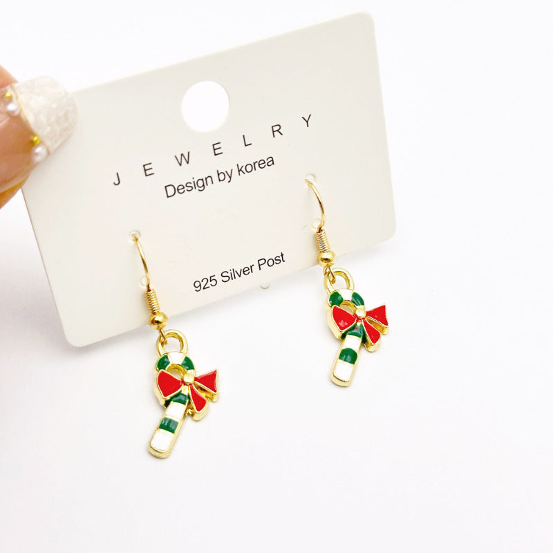 New Red Bow Handmade Beaded Ear Stud Necklace Bracelet