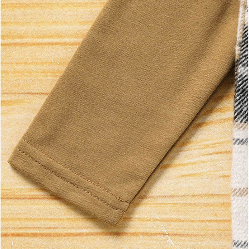 Toddler Baby Boy Clothes Plaid Long Sleeve Hoodie Sweatshirt & Pants 2pcs Boys Outfit Set