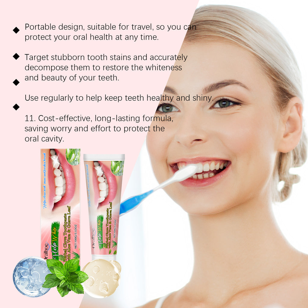 Oralhoe Brightening Fresh Breath Toothpaste Cleaning Care Teeth Brightening Remove Stains Oral Care Herbal Toothpaste
