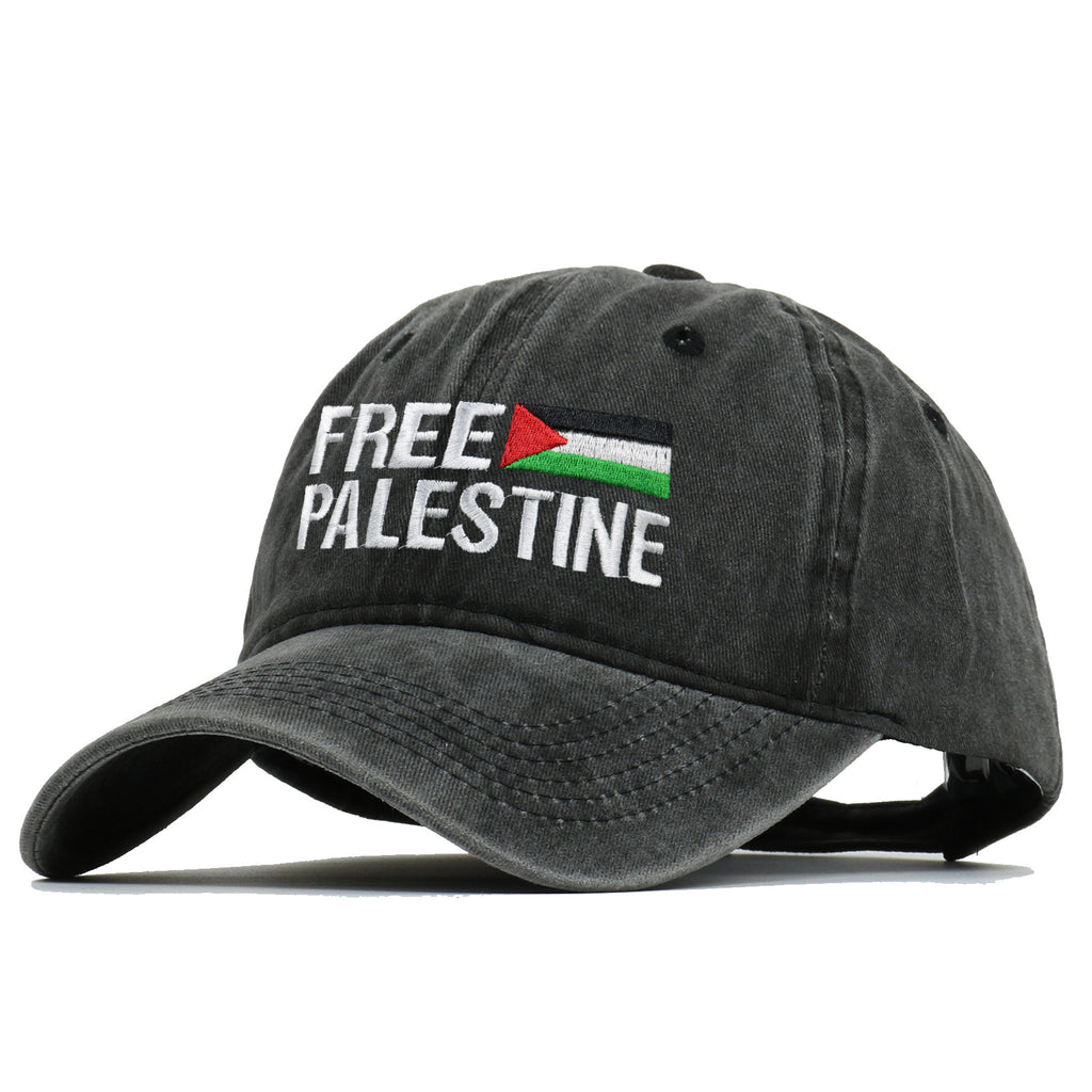Baseball cap embroidered Palestinian retro dad hat