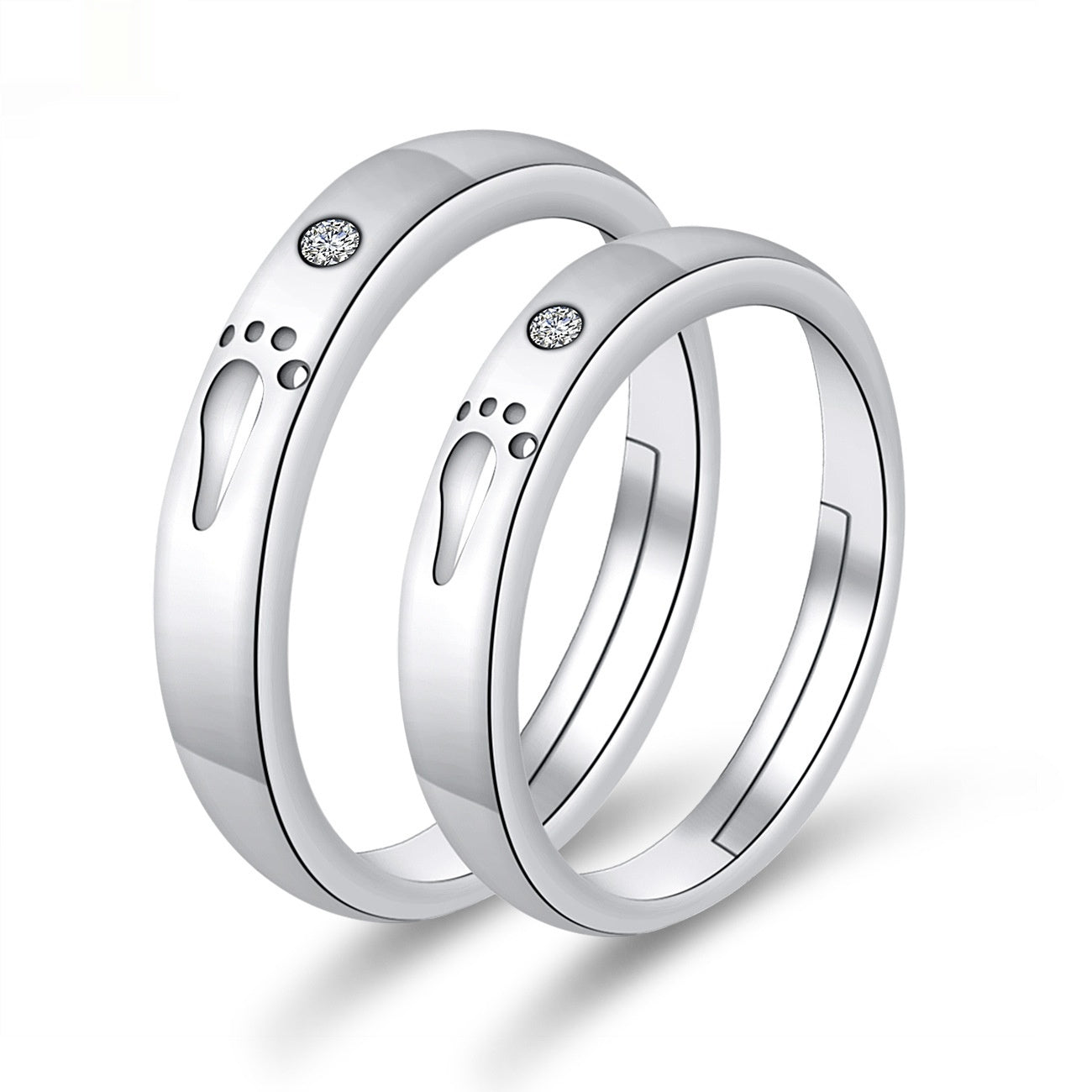 Moissanite Engagement Couple Couple Rings