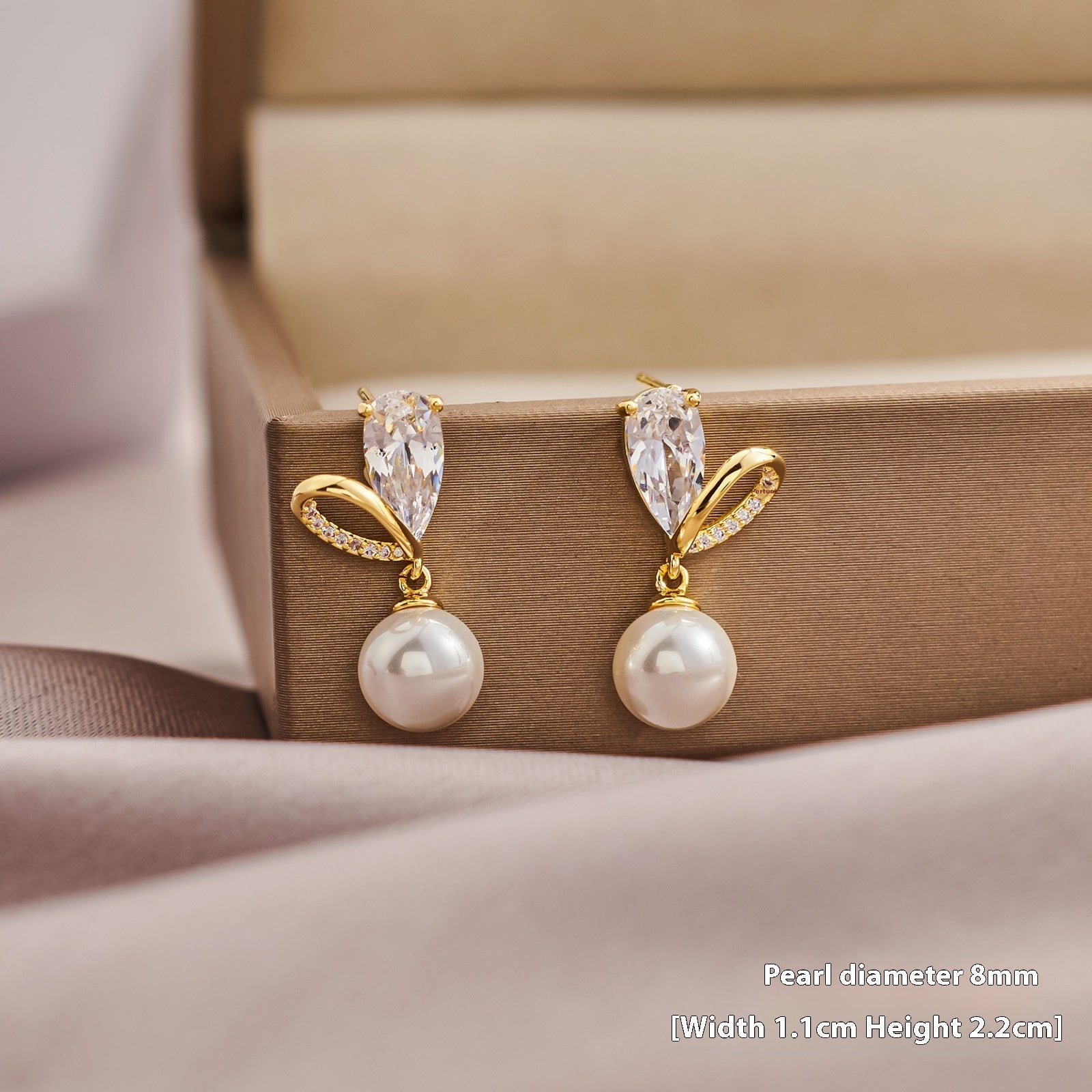 Cross Loving Heart Zircon Pearl 925 Silver Needle Geometric Ear Studs