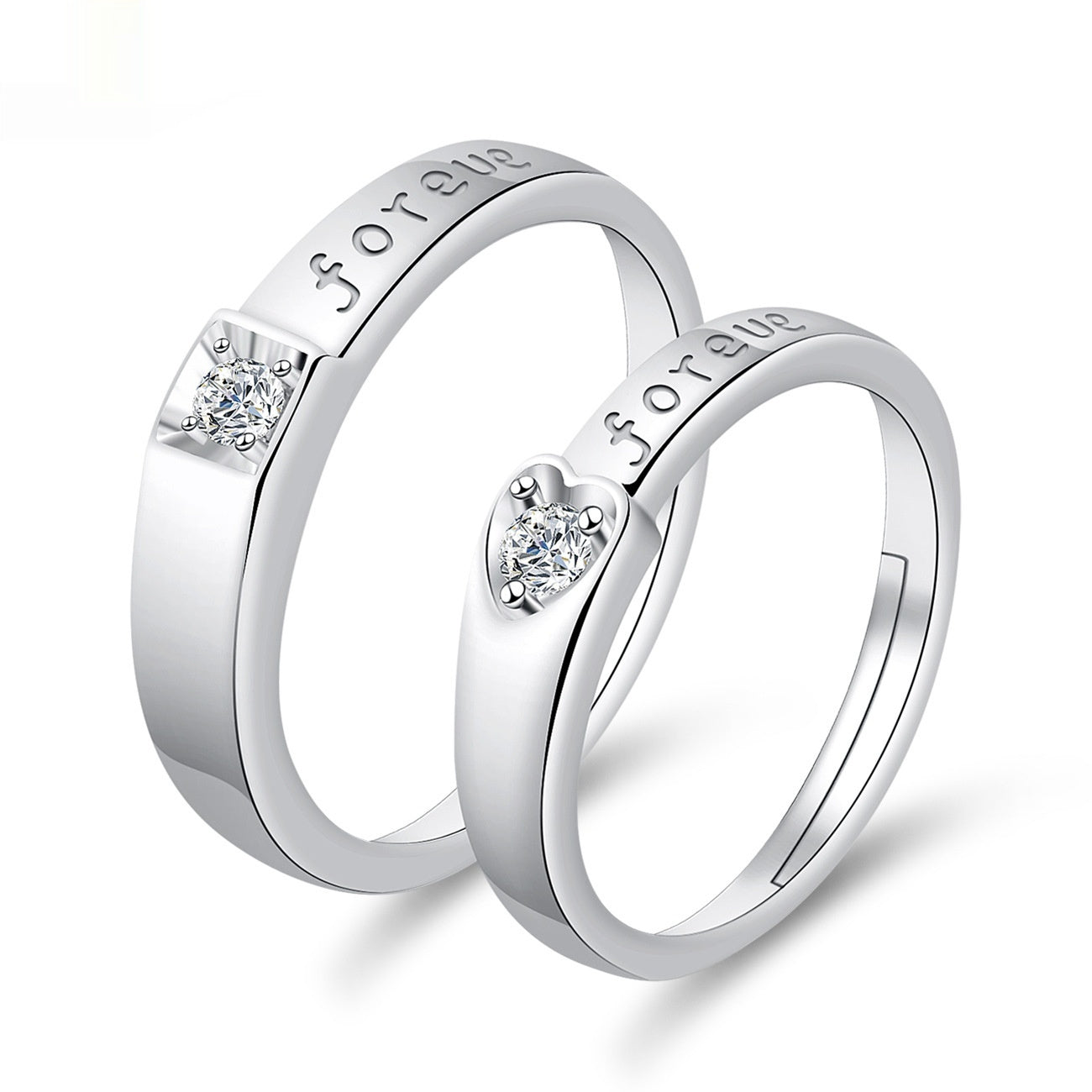Moissanite Engagement Couple Couple Rings