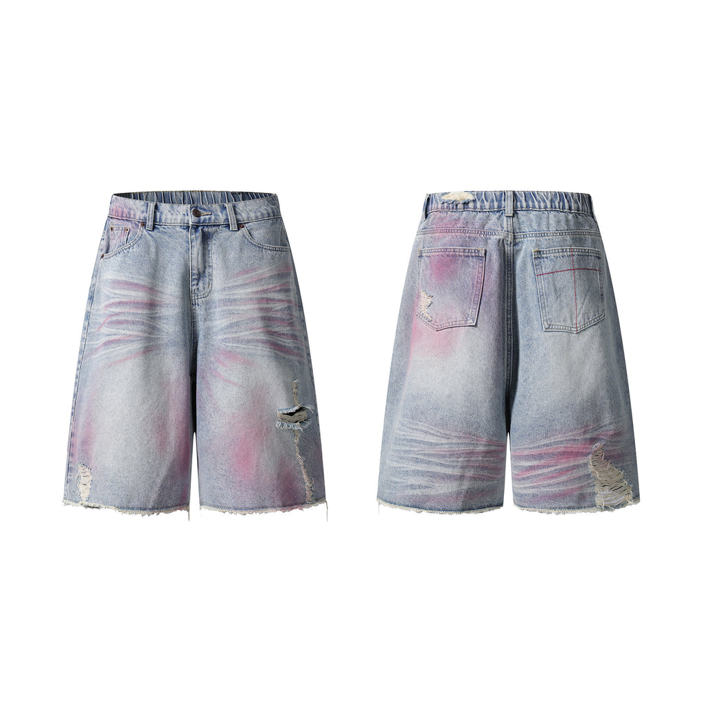 American Retro Worn Looking Washed-out Casual Jeans For Men And Women