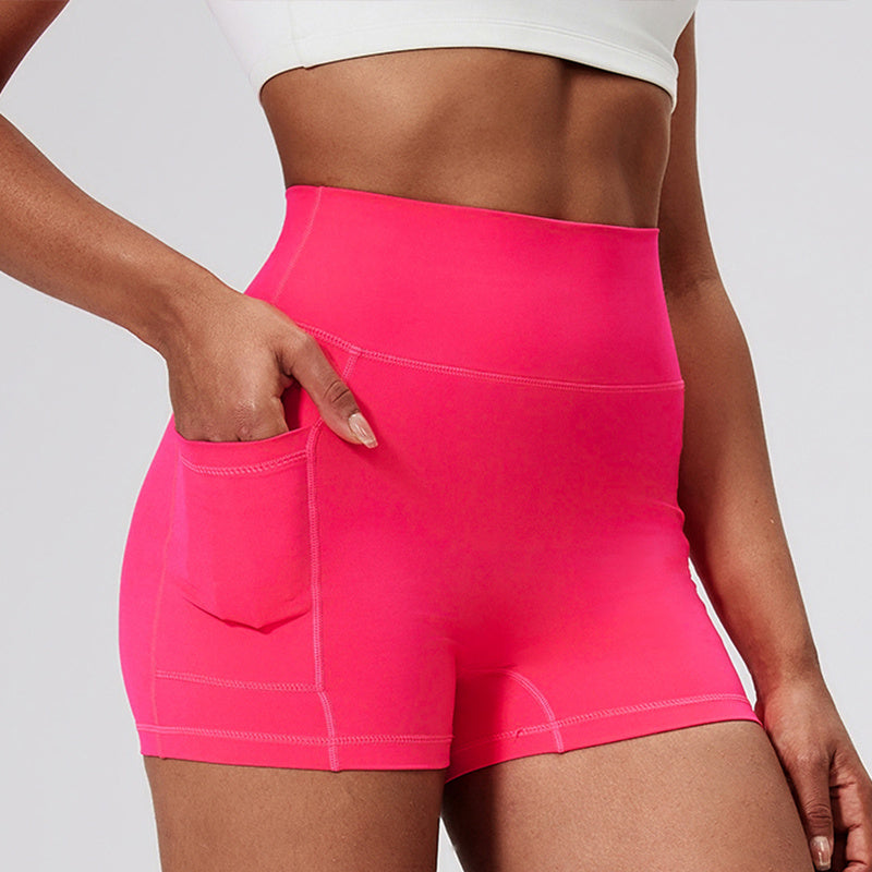 High Waist Compression Shorts Are Suitable For Women, Ideal For Bicycles And Running Shorts, With Two Pockets, Comfortable To Wear And Fashionable In Design, Suitable For Exercise And Daily Wear
