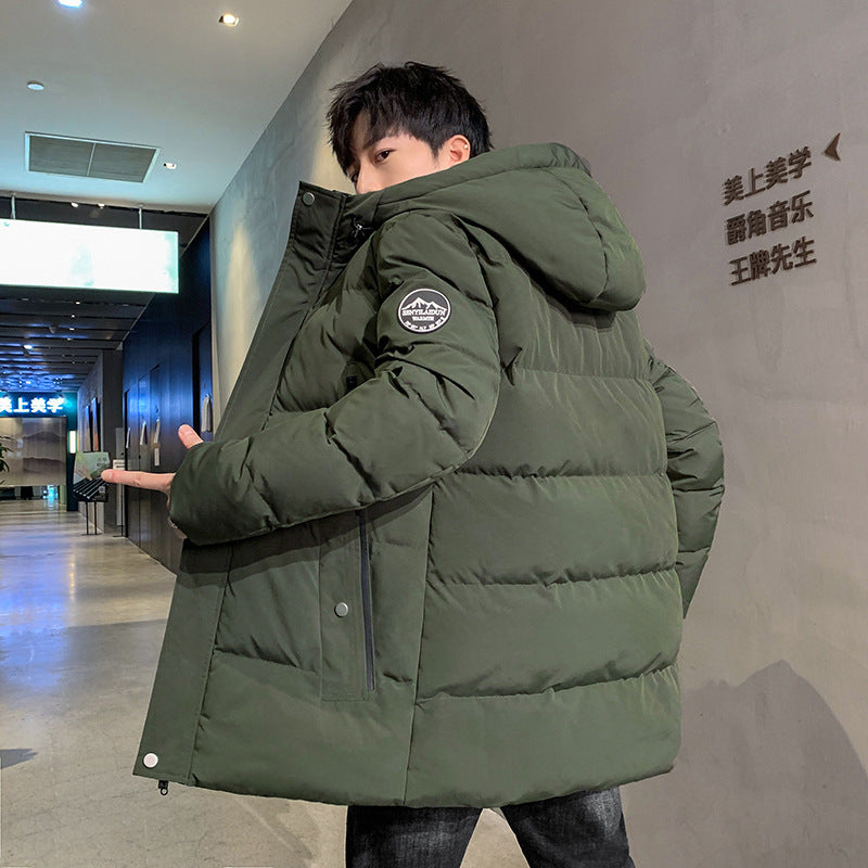 Men's Winter Down Cotton Jacket Youth Thickened