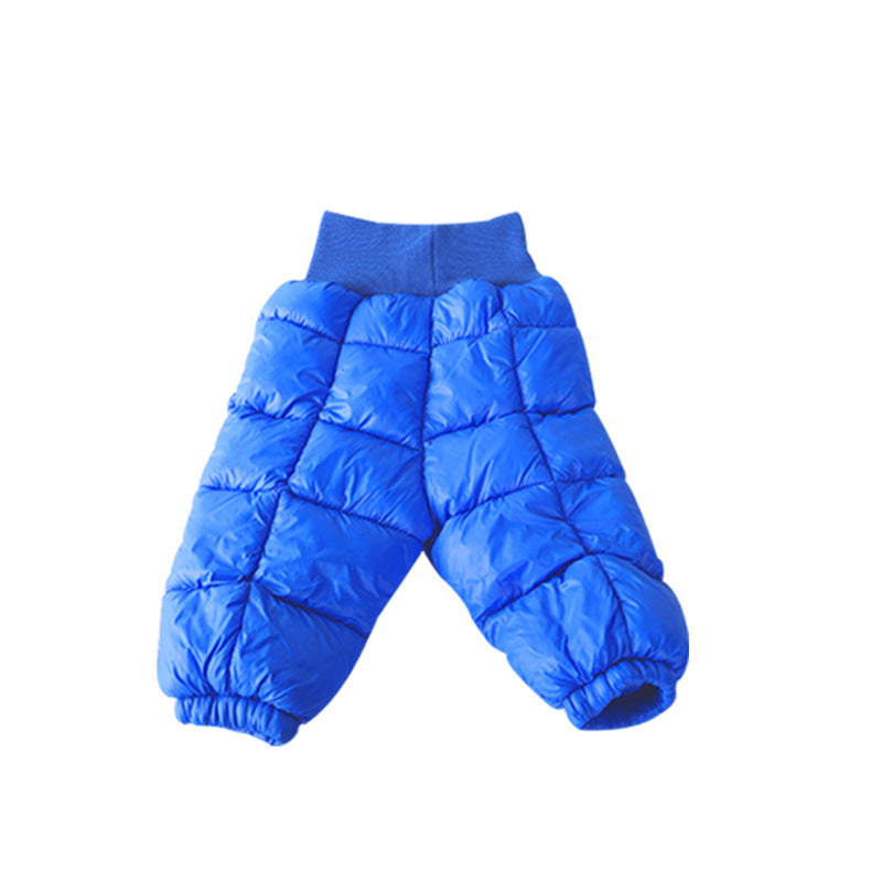 Boys and girls down cotton pants