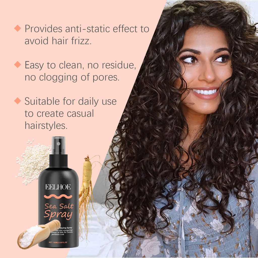 EELHOE Hair Sea Salt Styling Spray Lazy Refreshing Oil Control Volumizing Hair Leave-In Styling Dry Spray