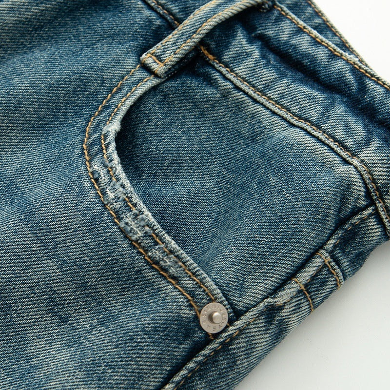 Early Autumn New High Waist Slimming Retro Straight Jeans Trousers For Women