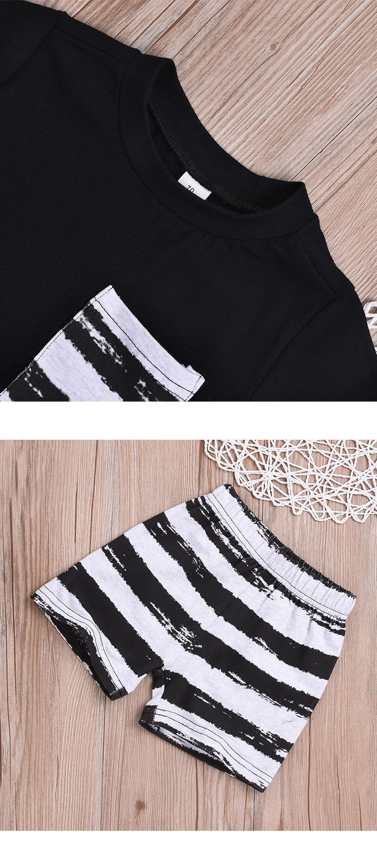 Summer Two-piece T-shirt Shorts Casual Boy Suit