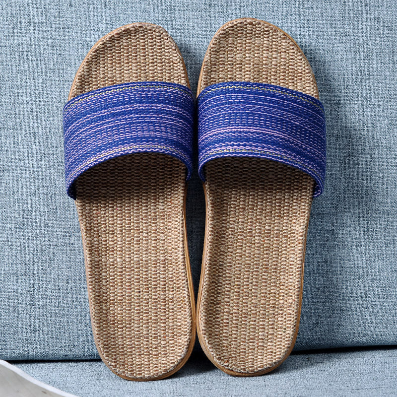 Summer home cotton and linen sandals and slippers