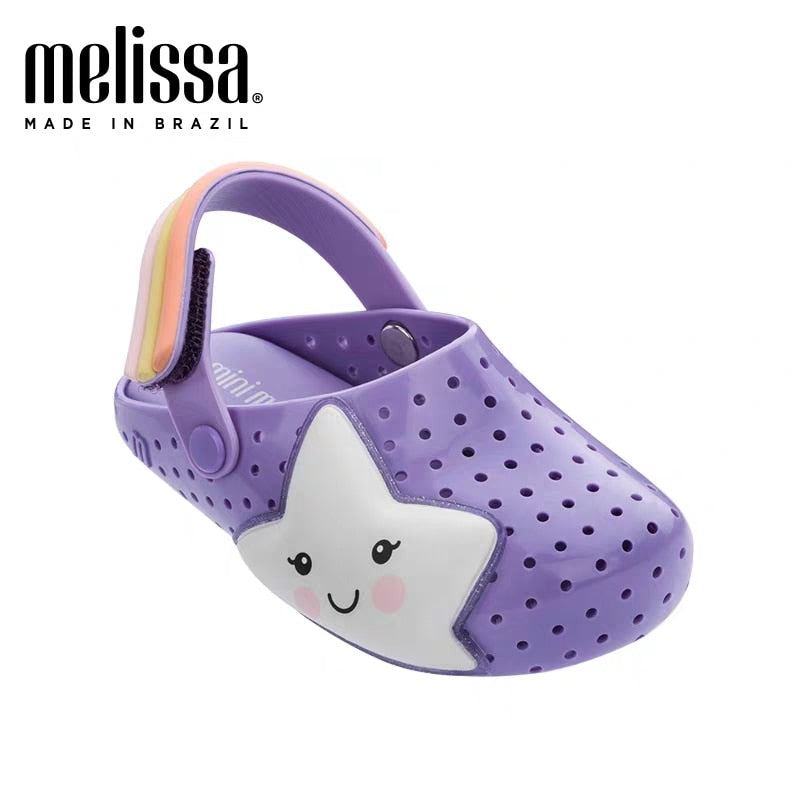 Mini Melissa Girls hole Sandals Fashion Slippers Children Beach Breathable Non-Slippery High Quality Summer Sandal