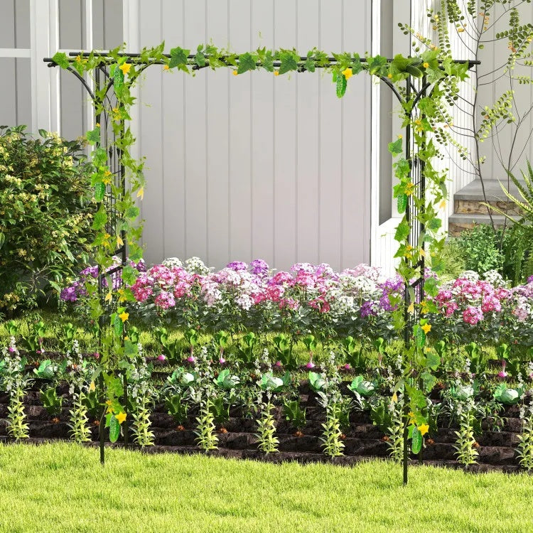 81 Inch Garden Arbor Metal Archway For Climbing Plants