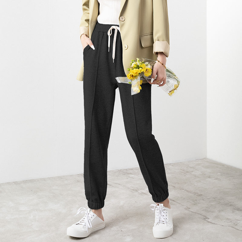 Roco thin grey loose legged pants women"s summer high street fashion thin new pants