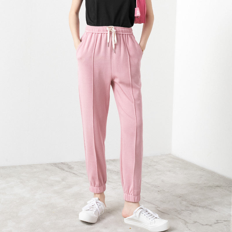 Roco thin grey loose legged pants women"s summer high street fashion thin new pants