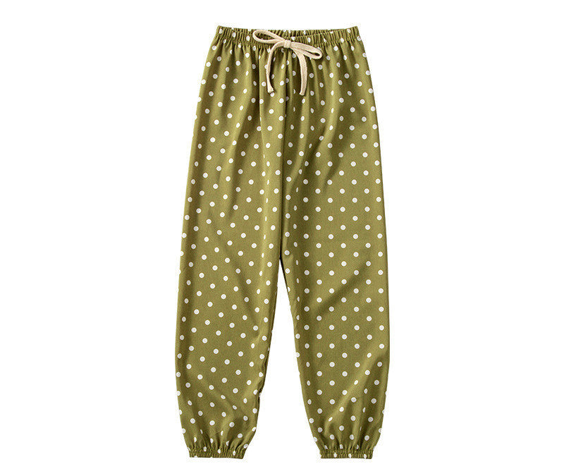 Children'S Anti Mosquito Summer Light Wave Point Girls' Baby Lantern Pants Girls' Leisure Pants