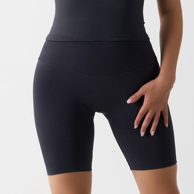 Seamless Short High-Waist Tummy Control Peach Bottom Yoga Shorts