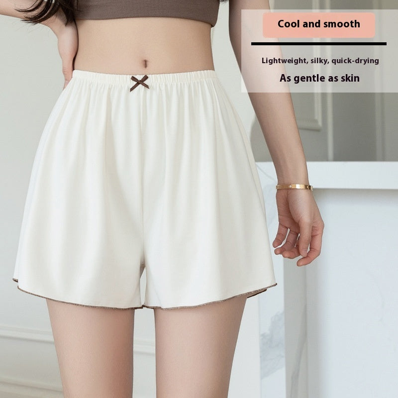 Ice Silk Safety Pants For Women Plus-sized Anti-exposure Bottom Shorts