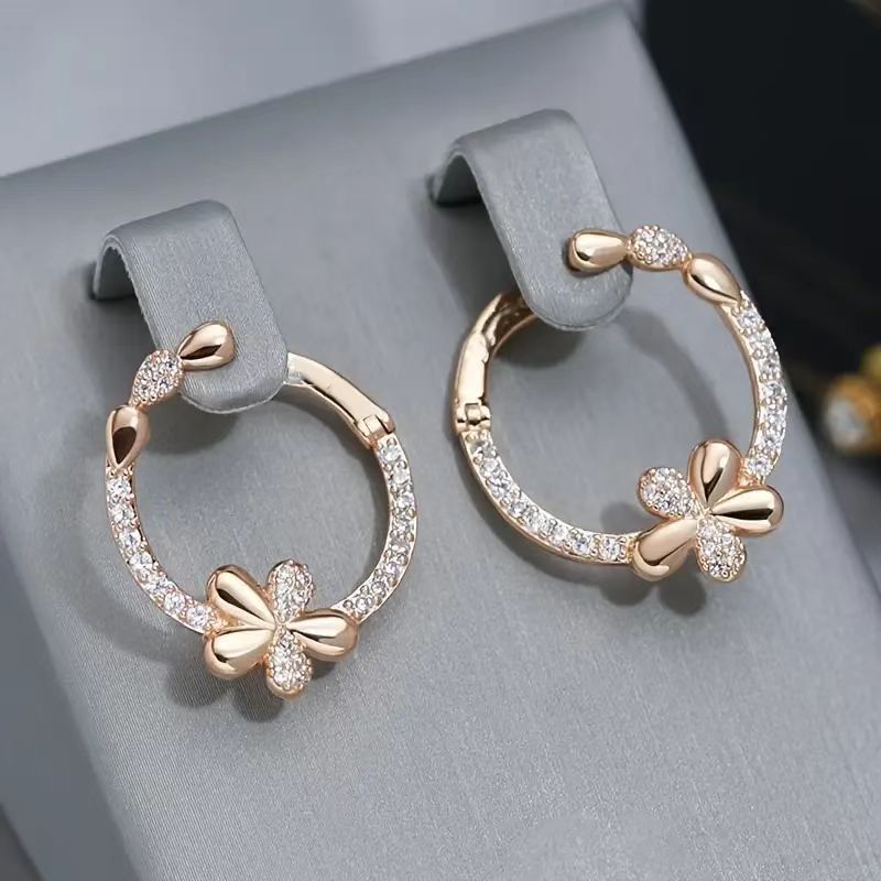 Personalized Round Ring Earrings For Women