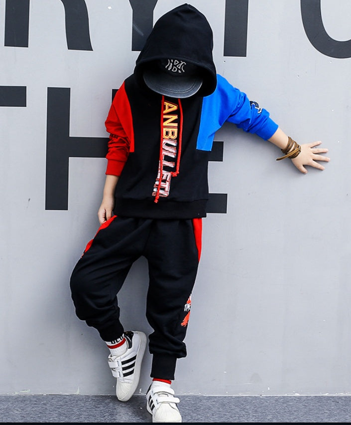 Boys spring suit new Korean children's clothing in the big boy boy long-sleeved sports two-piece suit tide clothes
