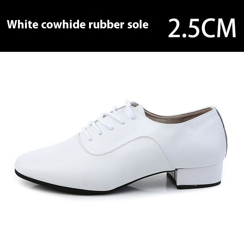 Men's Cowhide Modern Dancing Shoes Soft Bottom