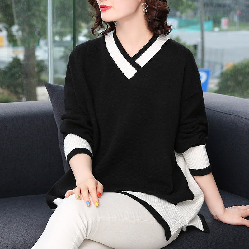 New sweater in autumn and winter women''s large size sweater