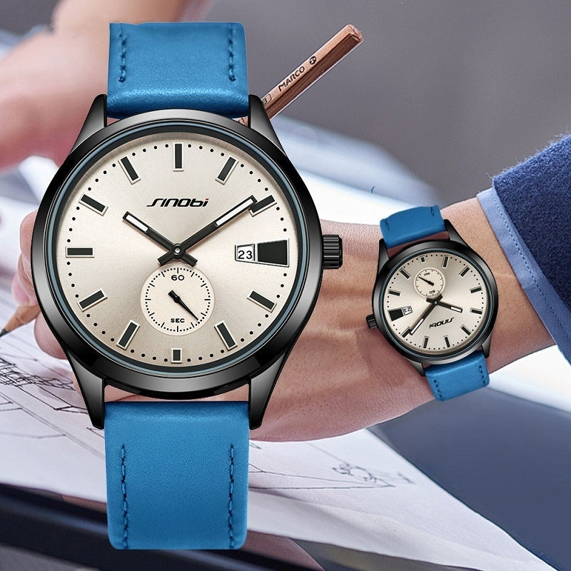 Casual Leather Belt Business Men's Quartz Watch