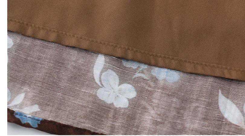 Sleeveless Floral Print Round Neck Dress