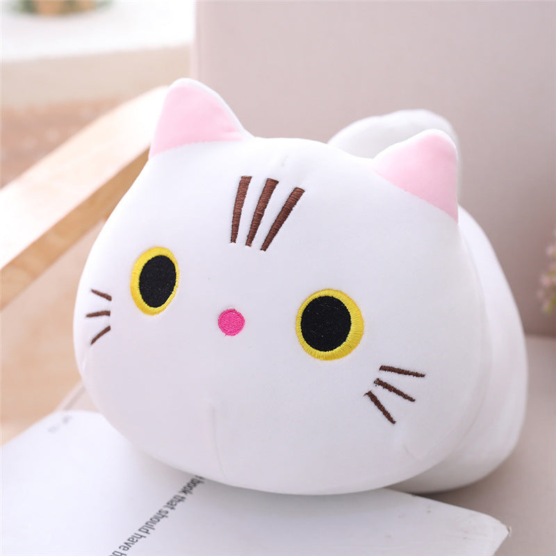 Mollusk Pillow Cute Cat Cylindrical Long Pillow Bedside Single Double Pillow Nap Pillow Office Pillow