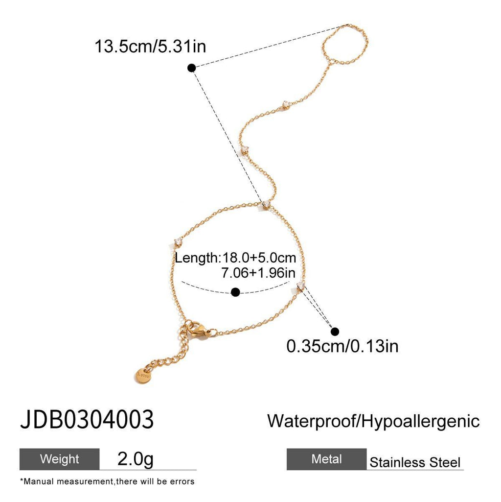 Stainless Heart-shaped Non-fading Titanium Steel Bracelet