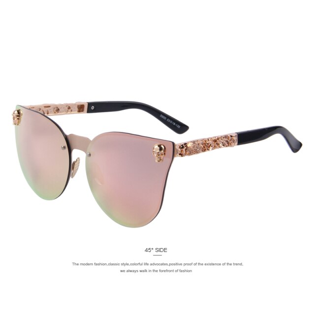 Women Gothic Eyewear Skull Frame Metal