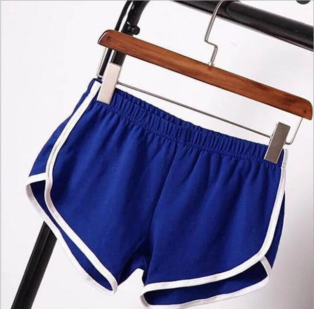 Solid Color Breathable Workout Shorts Women's Candy Color Hot Pants Shorts