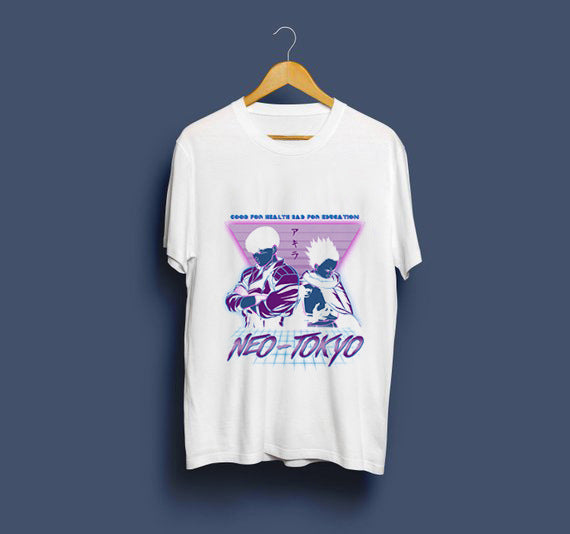 Neo Tokyo Awesome Guys T Shirt Man New Akira The Capsule T-Shirt Japan Anime Custom Tee Company T-shirts For Men