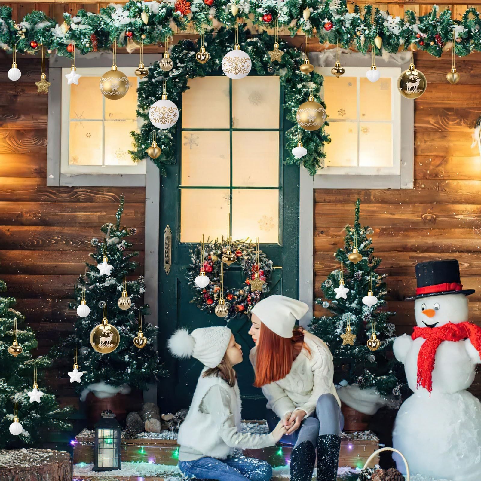 Christmas Ball Decorations Nordic 52PCS Christmas Tree Decorations Christmas Decorations Christmas Decorations Balls 6cm Entrance Garland Decorations Christmas Decorations,132-8465-TJ