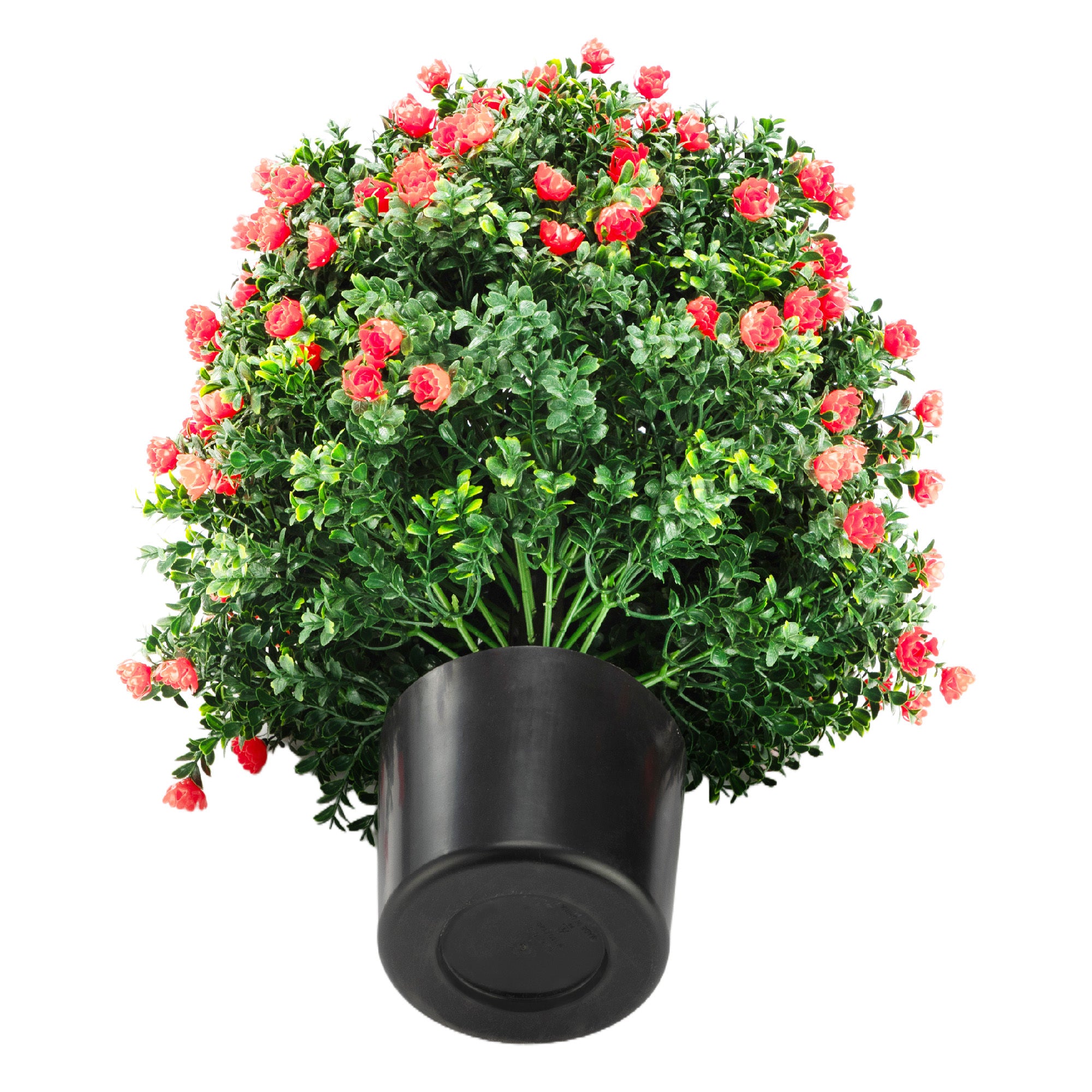 2pcs 21  6  Artificial Rose Topiary Trees, UV Resistant Faux Plants - Red