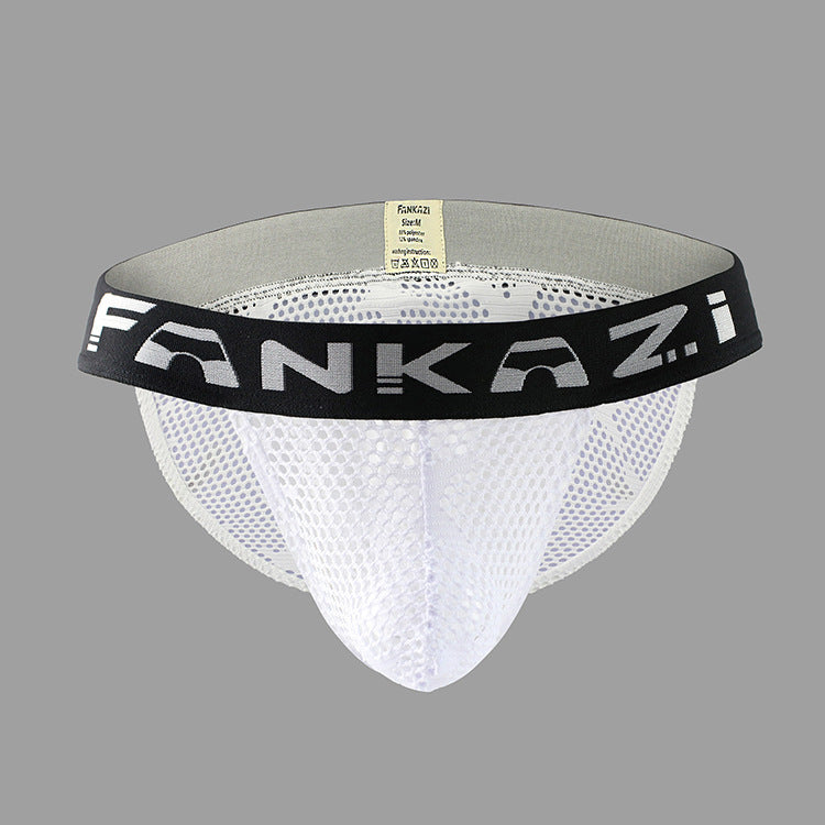 Hollow Men's Underwear Mesh Breathable High Fork