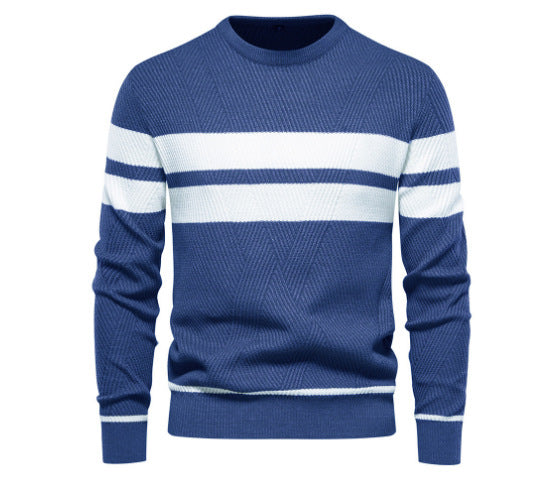 Men's Pullover Multi-color Round Neck Men's European-style Plus Size Sweater