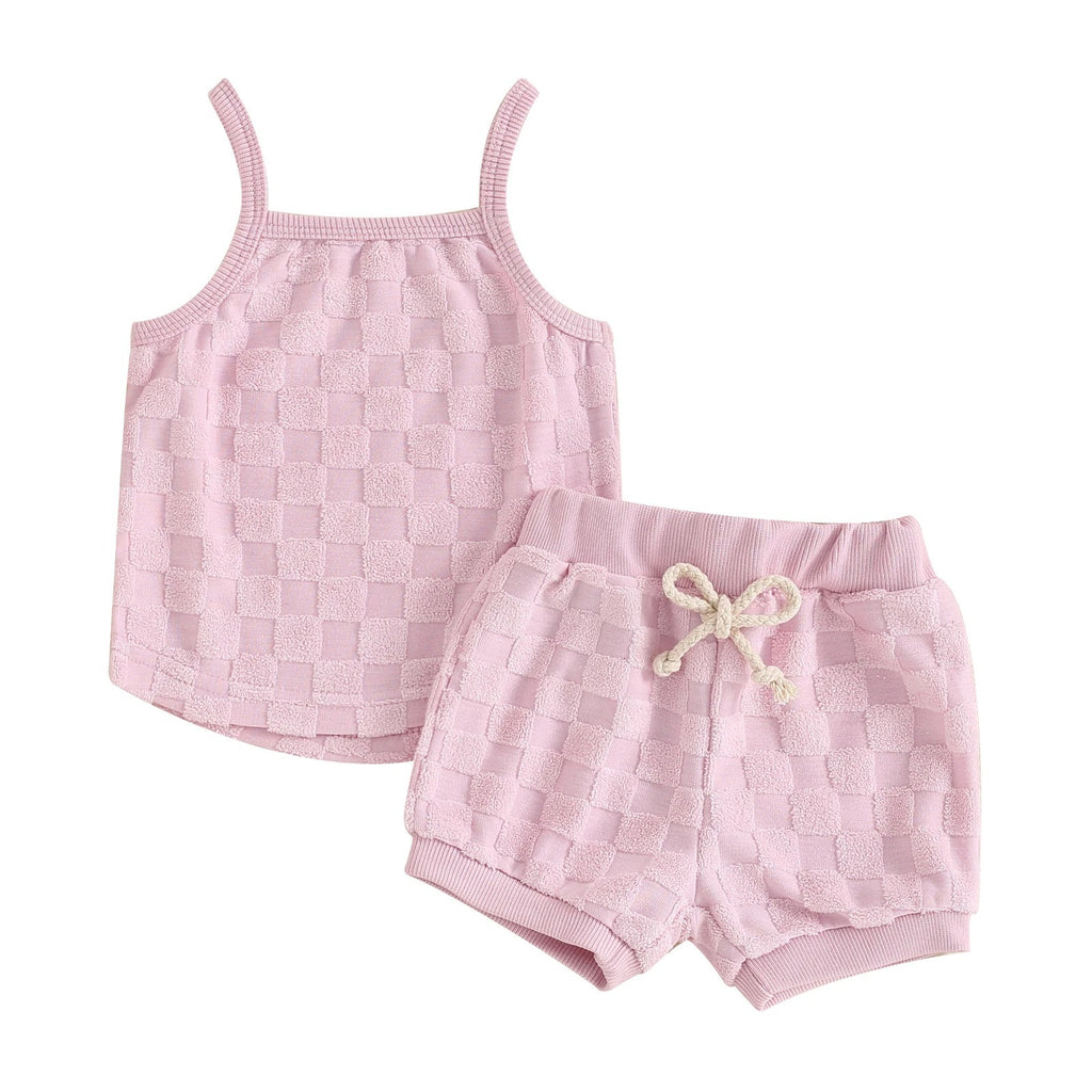 Girls Summer Vest Shorts Set
