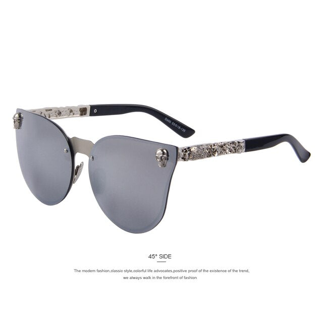 Women Gothic Eyewear Skull Frame Metal