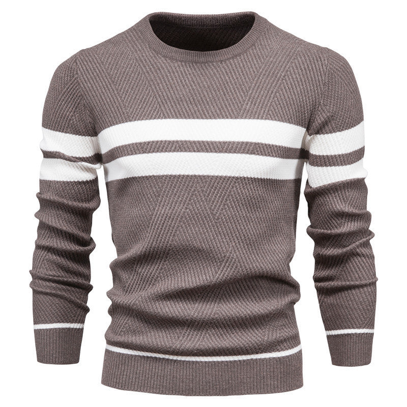Men's Pullover Multi-color Round Neck Men's European-style Plus Size Sweater