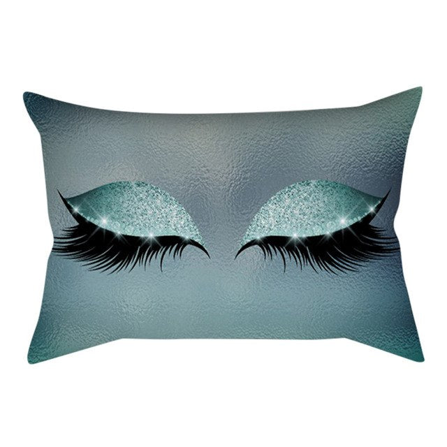 Eyelash Out Soft Velvet Cushion Cover 30x50cm Marble Pillow Cases funny cushions new Home Sofa Bed decor fashion on pillow